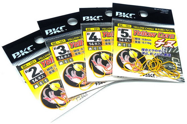 백경 감성돔 옐로우 콘지누 바늘 고강도카본 BK-101, 1개