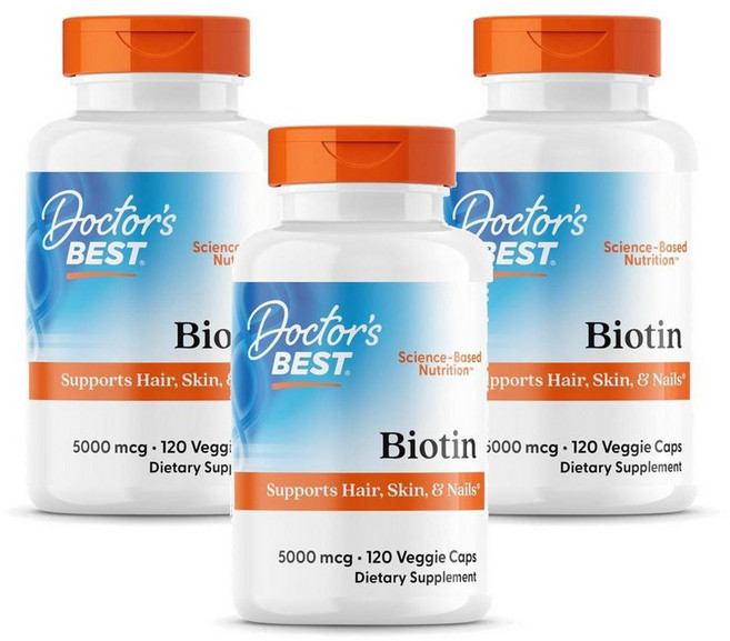 닥터스베스트 비오틴 5000mcg 캡슐 120정, 3개