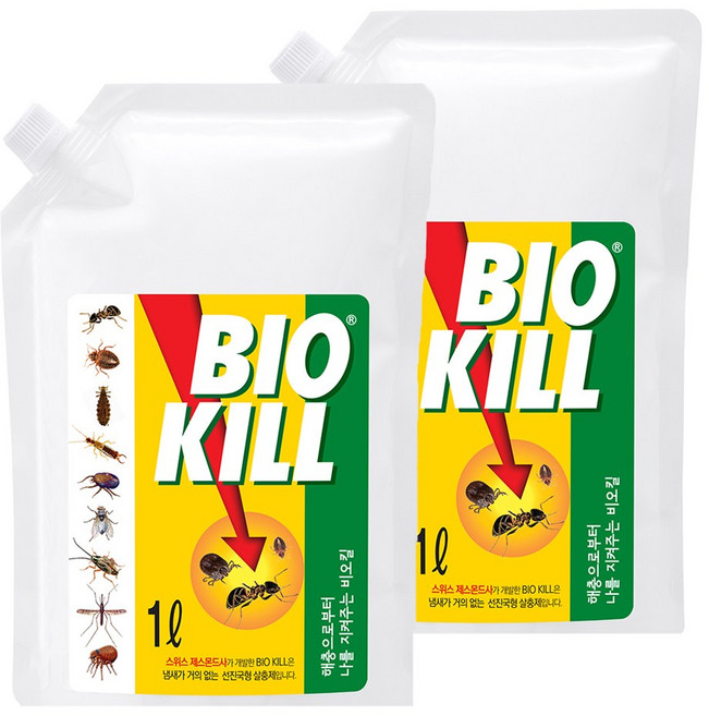 비오킬 1L + 1L 리필용 파우치, 2세트