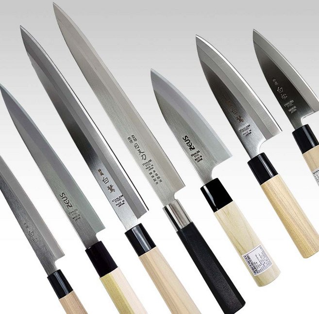 일본 사시미칼 백로 / 신백로 / 백송 / 백호 / 제우스 / 일천도 / 유신 / 백로단조 사시미칼 데바칼 회칼 일제칼, X 1개, 유신 사시미 210mm, 1개