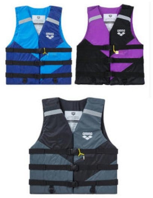 [백화점 정품] 아레나 슬림핏 구명조끼 부력자켓 SOS 어린이 유아 아동 성인용, 90kg블루