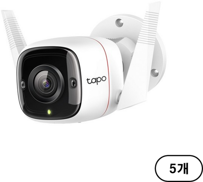 타포 보안 무선 Wi-Fi CCTV 카메라 실외용, Tapo C310, 5개
