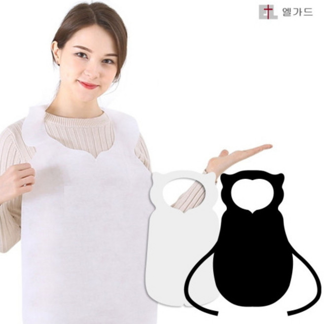 2위 - 국산부직포 엘가드 일회용 앞치마 (100매), 1개, 끈형 블랙 100매