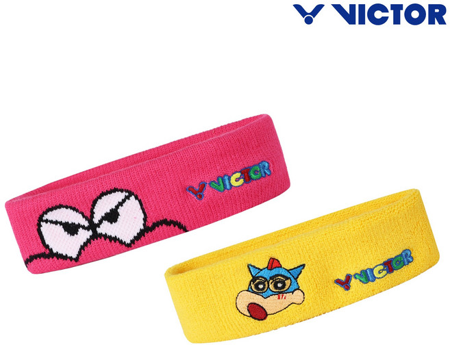 빅터 짱구는 못말려 배드민턴 테니스 등산 스포츠 운동 헤어 밴드 헤드밴드 노랑 핑크 분홍 용산스포츠 용스, 헤어밴드 핑크, 1개