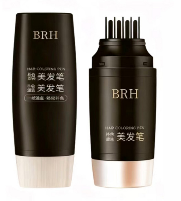 BRH 美髮筆 遮蓋白髮, 2個, 【升級防水防汗】, 黑棕色