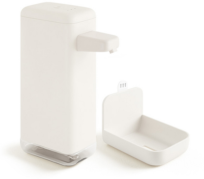 오르미 클린덕 자동 손세정기 벽걸이 거품비누 디스펜서 HS02, 밀키화이트, 1개
