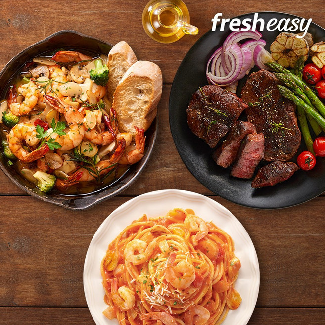 [프레시지] 블랙로제 양식 밀키트 SET (블랙라벨스테이크+쉬림프로제파스타+감바스알아히요) (냉장), 1세트, 1.51kg