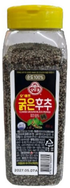 오뚜기 오쉐프 굵은후추 PET 450g 빠른배송, 1개