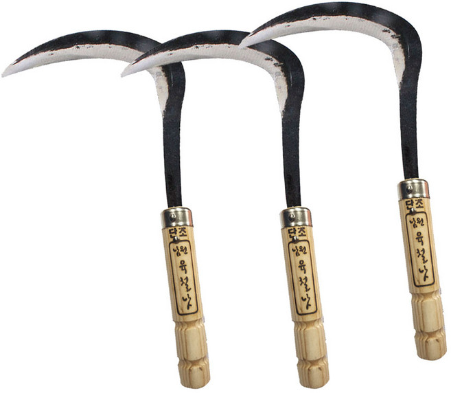 어벤툴즈 남원 육철낫 단조낫 조선낫 잡초제거 벌초 제초 원예 농기구, 3개