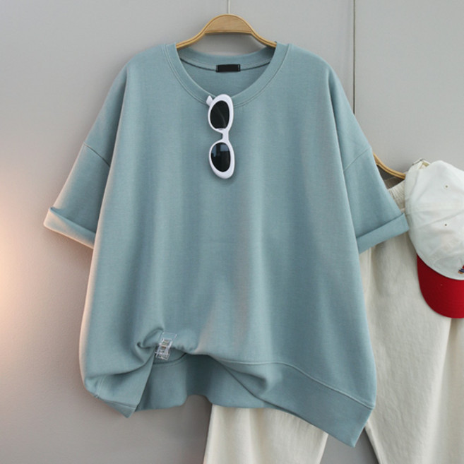 달콩 여성 베스트루즈핏반팔맨투맨 빅사이즈 반팔티