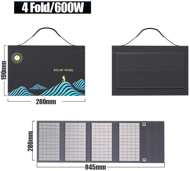 태양광충전기 캠핑파워뱅크 국내산 휴대용태양열충전기 태양광패널 한화 매트 내구성 파워큐브 600W 4단계, 1개