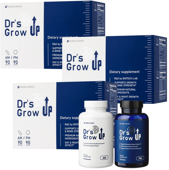 미국 본사이언스 닥터스그로우업 닥터스업 AM+PM, 3박스, 90정