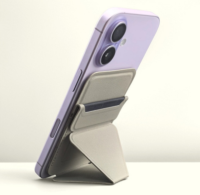 KD magic 맥세이프 강력자석 각도조절 스탠드 슬림 카드지갑 휴대폰 스탠, 1개, 회색