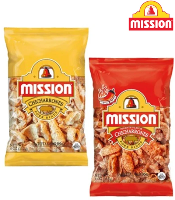 [Mission] 미국 과자 미션 치차론 돼지껍데기 튀김 과자 오리지널 매운맛 113g Mission Chicharrones Pork Rinds, 1개 - 쿠팡