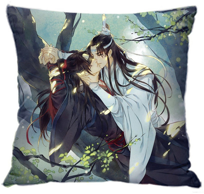 魔道祖師 藍忘機 魏無羨 抱枕 靠墊, 1,50*50（送禮推薦）