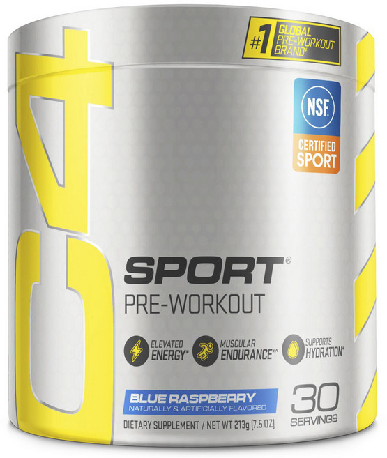 C4 스포츠 프리-워크아웃 블루 라즈베리 맛, 1개, 213g