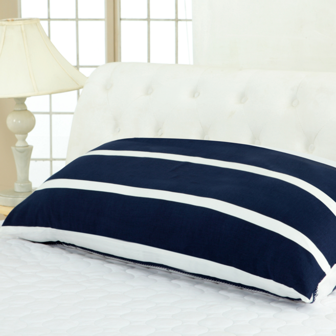 네모라인 국내생산 스마일 등쿠션 커버+솜 세트 침대 헤드 등받이 쿠션, 블루라인