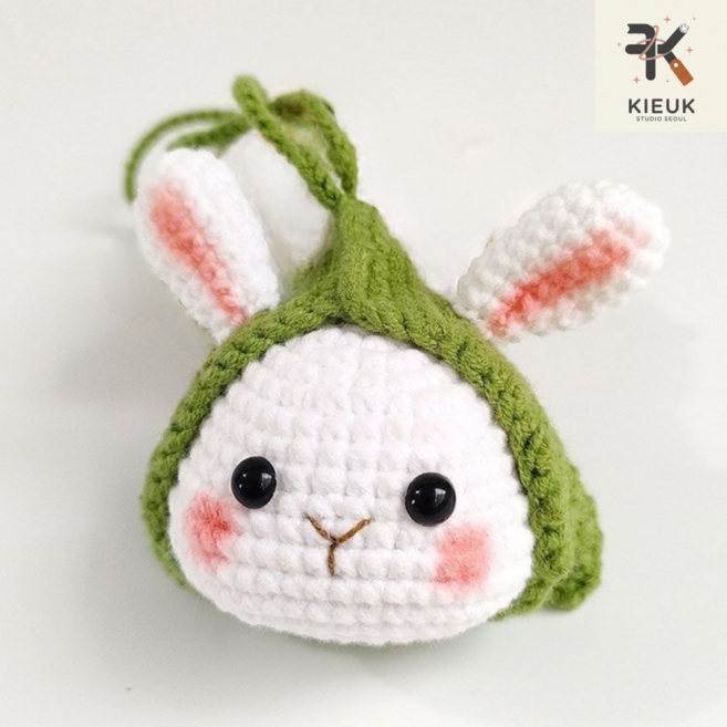 키읔 토끼인형 뜨개 가방키링