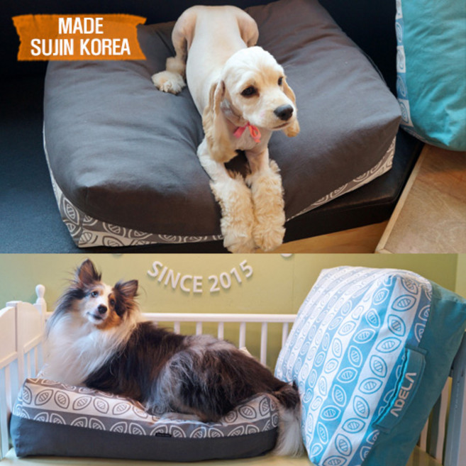 [수진펫] 아델라 아이즈 쿠션 (대형), 오션블루, 1개