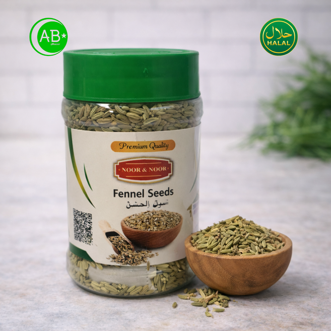 Noor Fennel Seeds Sweet & Aromatic 펜넬 씨앗 달콤하고 향긋함, 1개, 100g
