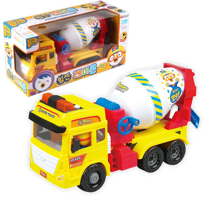 바니랜드 뽀로로 힘센 레미콘 자동차 장난감, 상세페이지 참조, 1개