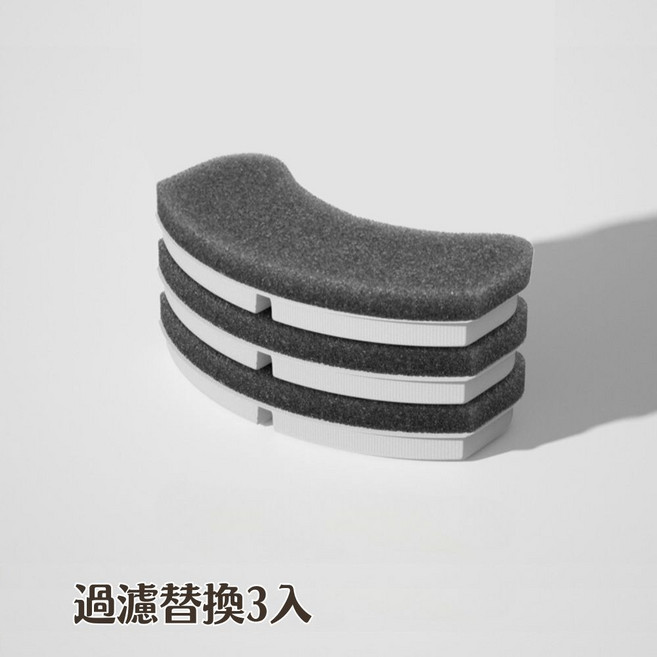 OVE PET 寵物自動飲水機 3L大容量 三重過濾 USB供電 靜音易拆洗, 1個, 活性碳過濾芯3入