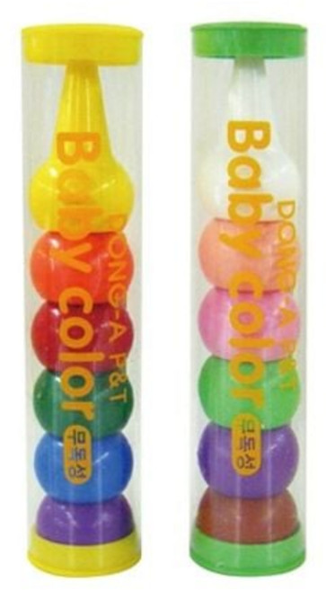 베이비칼라 크레파스 첫크레용 노랑병아리 6색 jia+29948LT, 초록케이스