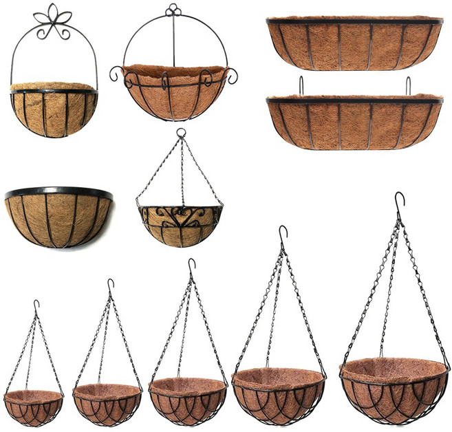 모두다 코코넛 야자걸이화분 화분걸이 걸이화분 행잉화분 벽걸이화분 식물바구니 세트판매, 3개, 걸이화분
