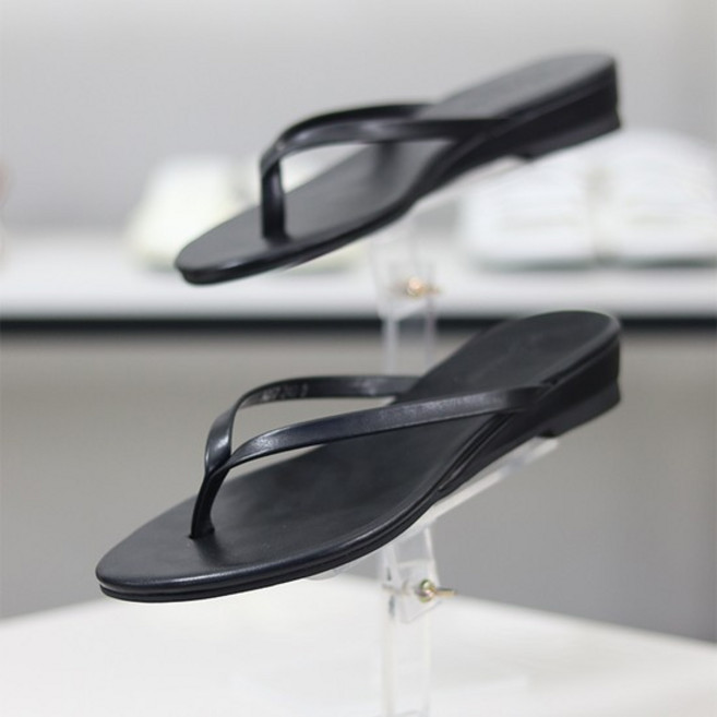 바이로쏘 심플 쪼리 플립플랍 웨지굽 3cm 뮬 샌들 BY 25S12612AI5