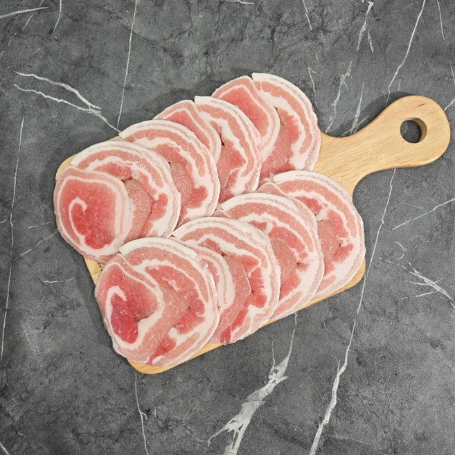 미트홀릭 프리미엄 스페인산 듀록 수입 냉동 꽃삼겹 구이용 대패 삼겹살, 대패삼겹(1.8mm), 1개, 1kg