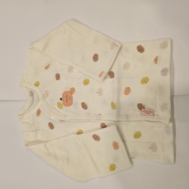 압소바 가을 신생아 처음 입는 오가닉 배내저고리 압소바 AWC10105펌킨오가닉저고리