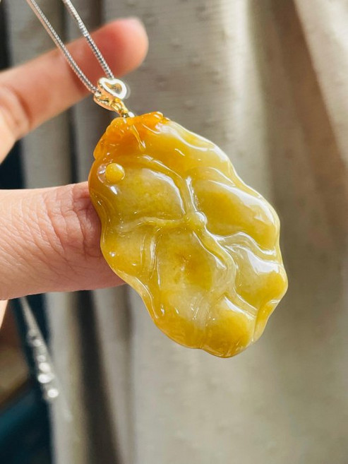 天然黃玉髓墜飾項鍊