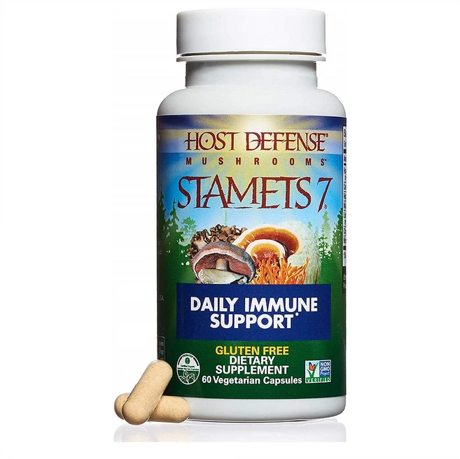 Host Defense Stamets 7 Multi Mushroom Capsules 호스트 디펜스 스태미츠 멀티 버섯 60베지캡슐, 60정, 1개, 60정 - 쿠팡
