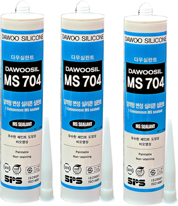 퀵마켓 방수 변성 실리콘+외부용+크랙보수+비오염 MS (노즐 포함) 백색, 3개