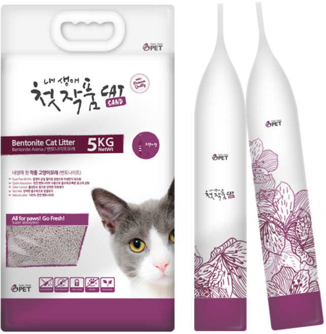 작품 벤토나이트 모래 라벤더 5KG, 1개