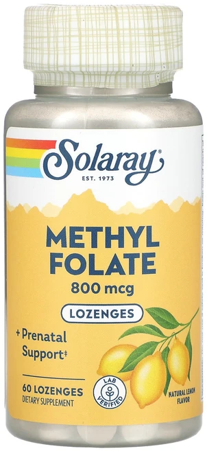 Solaray 메틸엽산 레몬 800mcg 사탕 정제 60정, Solaray메틸엽산레몬800mcg사탕정제60정, 1개 - 쿠팡