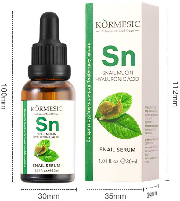 Gurene 스네일 뮤신 리커버리 세럼 달팽이 점액 필링 앰플, 1개, 30ml