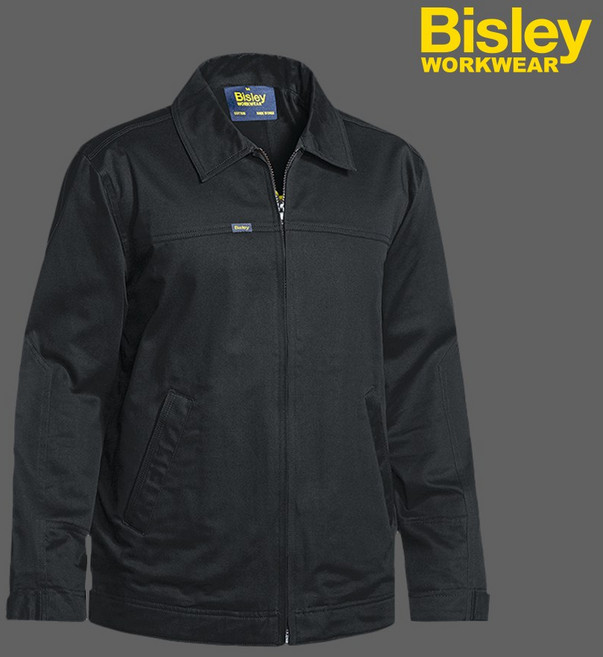 Bisley 비즐리 워크웨어 BJ6916 코튼 재킷, 1개, 블랙