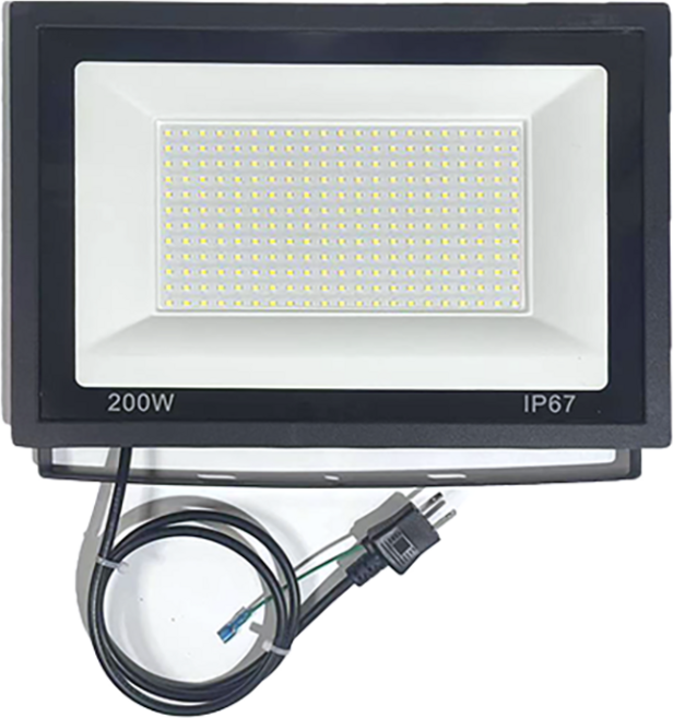 LED工業級投射燈 節能 IP67防水 戶外露營工地照明, 200W-暖黃光-110V, 1個
