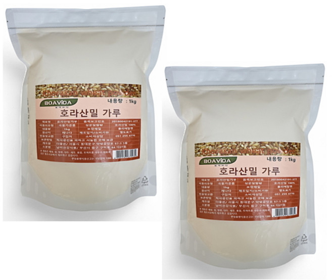 보아비다 볶은 호라산밀 가루, 2개, 1kg
