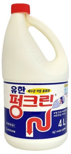 화장실 주방 배수관 뚫는 살균 세정제 유한 펑크린 막힌 배수관, 1개, 4000ml