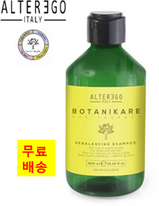 알터에고 리발란싱 (지성두피) 샴푸 300ml 이태리 유기농 샴푸 저자극 정수리 냄새 천연샴푸, 1개