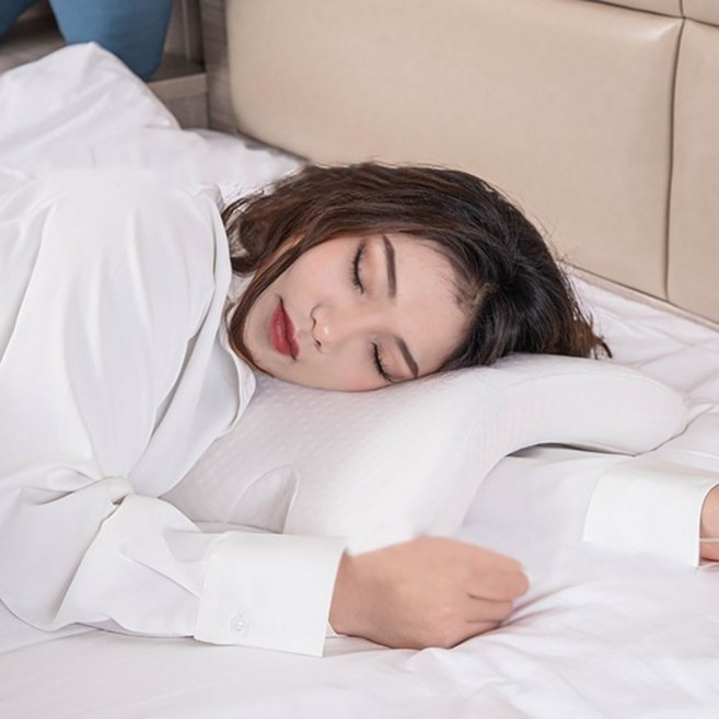 팔구멍베개 편안한 낮잠베개 사무실 메모리폼 터널 팔쿠션, 없음