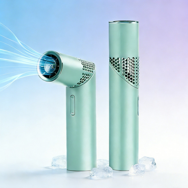 BLACK K7 199단 초강풍 미니 휴대용 립스틱 선풍기, 민트색, GF06