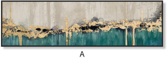 森活小飾 Lifedecor 水光山色裝飾畫, A款-白框,120*40CM, 白框