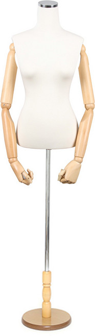 킹마네킹 남성용 여성용 우레탄 마네킹+플라스틱피노키오팔+나무원발판 풀세트, 1개, 여성