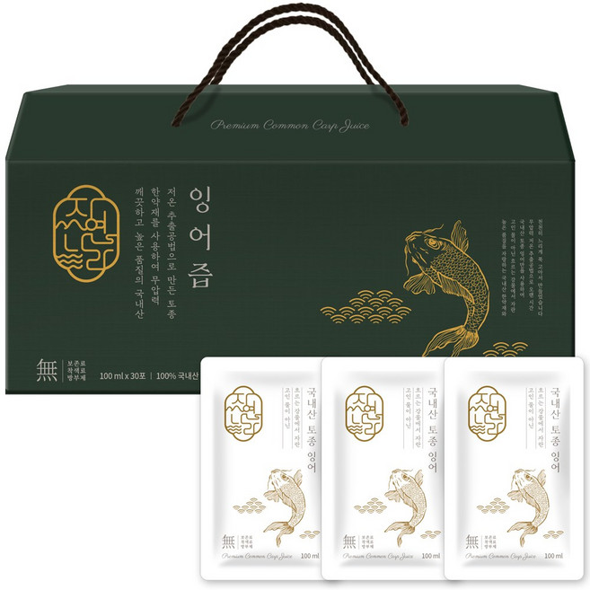 자연나라 국내산 자연산 토종 잉어즙 한방재료 첨가, 60개, 100ml