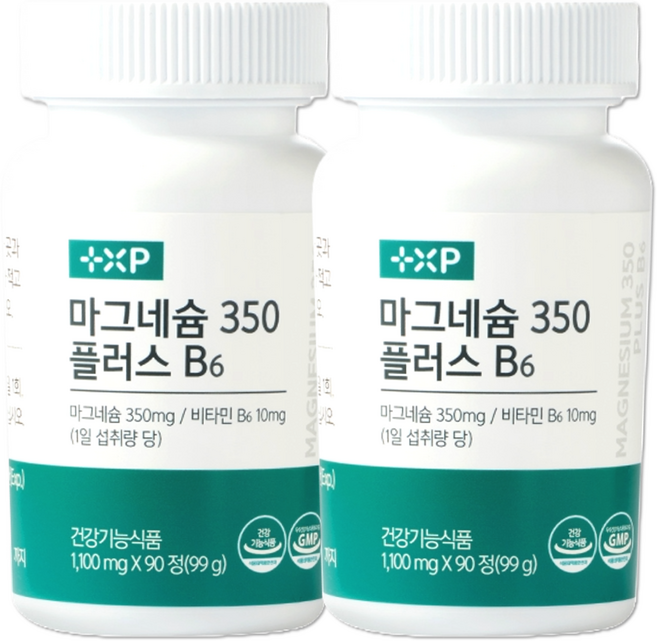 근육 신경 이완 에 먹는 흡수 좋은 산화 글루콘산 복합 마그네슘 Mg350 B6 영양제 정, 2개, 90회분