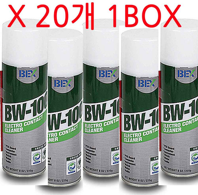 박스판매 1박스 20개 / BW-100 전기 접점부활제 기판 세정제 225g BW100