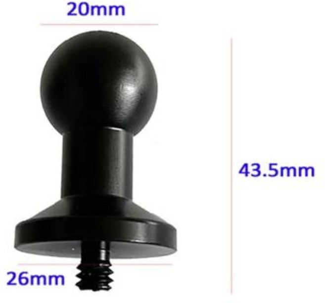고프로 인스타 360 액션 카메라용 볼 헤드 마운트 휴대폰 스탠드 홀더 브래킷 1/4 인치 나사 어댑터 13mm 15mm 17mm 20mm 25mm, 2) 20mm to 1 4 Screw, 한개옵션1